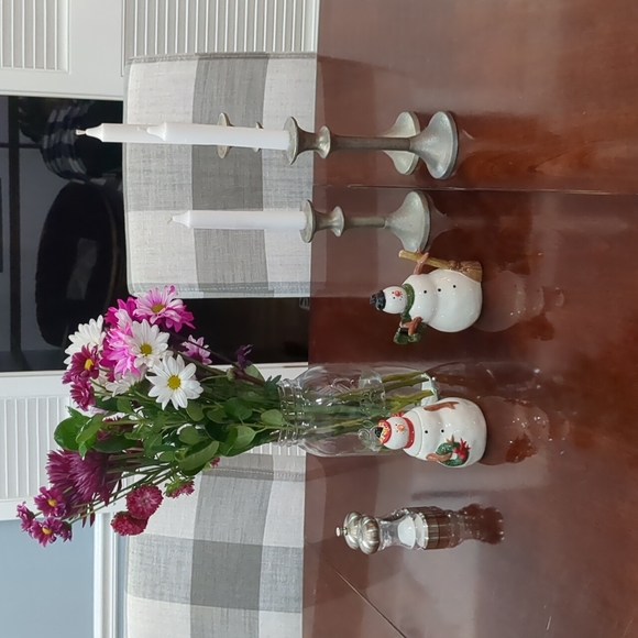 Oneida snowmen sugar and creamer set - Picture 2 of 7